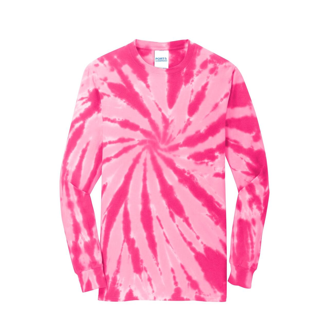 Port & Company® Long Sleeve Tie-Dye Adult T-Shirt